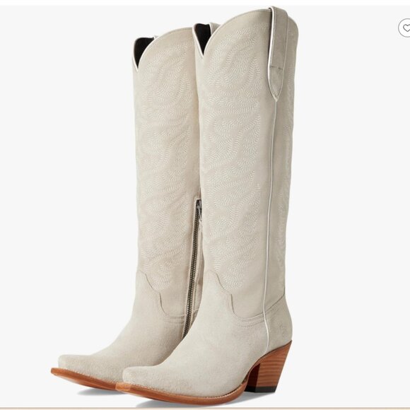 Ariat Shoes - Ariat Laramie StretchFit Western Cowboy Boots Oyster Suede — NWT